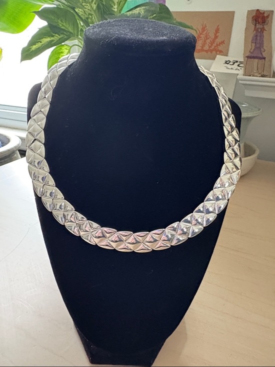 Dana Buchman Jewelry - Dana Buchman Silver-Tone Sculpted Link Collar Necklace